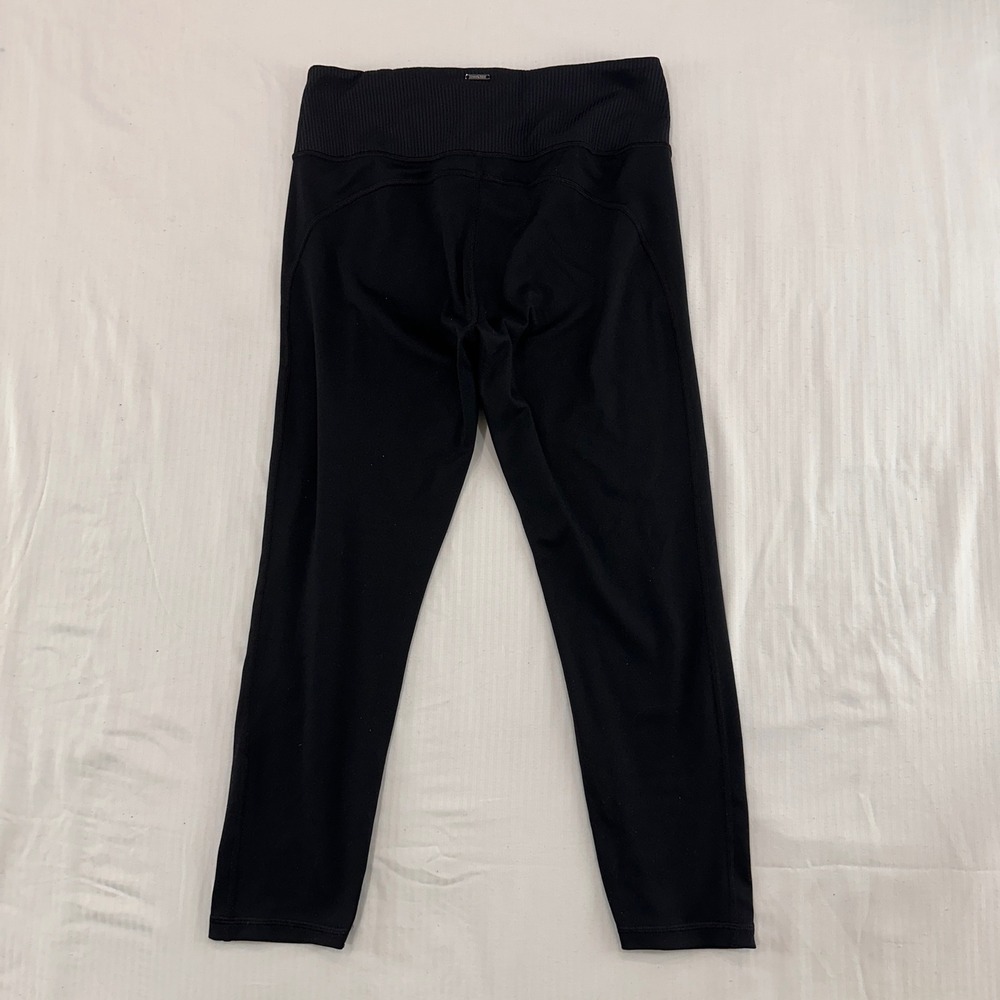 Victorias Secret On Point Flow Leggings Womens Large Black Lace Up High Waist